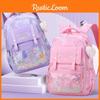 Highcapacity Nylon Book Backpack With Unicorn And Letter Print For School Use