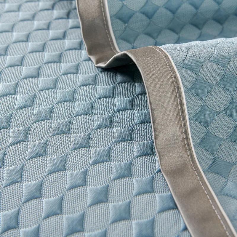 Ice Silk Sofa Cover Non-Slip Universal Home Decor Couch Cushion Solid Color Mat Summer Cool Feeling Sofa Cushion for Living Room