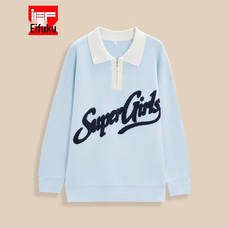 

Трикотажный свитер с жаккардовым узором в виде букв IEF Casual One Size