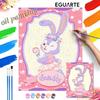 StellaLou Rabbit Oil Paint By Numbers Hand Painting Kit. Home Decor Gift