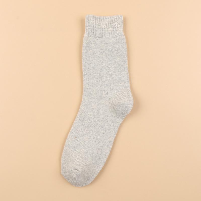 

Women s Fleece-Lined Terry Socks, Mid-Calf, Thick, Warm, Sweat-Wicking, Odor-Resistant for Teens, Ideal for Autumn and Winter. One Size Bare Socks