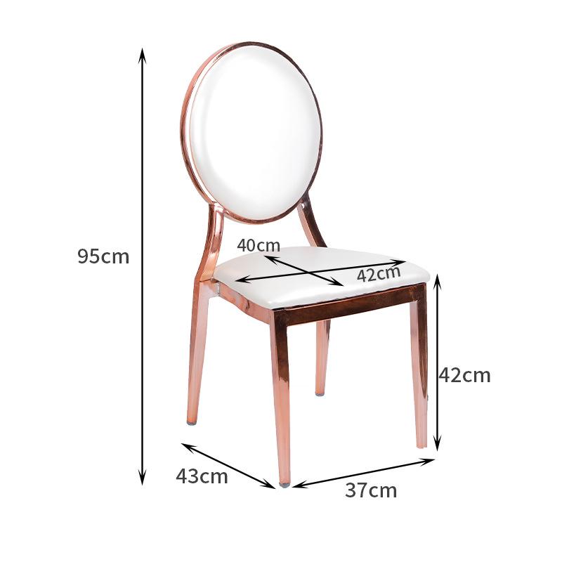 Gold Wrought Iron Hotel Dining Chairs for Wedding or Ballroom Venues