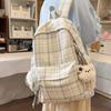Schultasche Mittelschüler College-Student Schultasche weiblich Koreanische Version neuer kleiner frischer Pendlerrucksack ins karierter lässiger Rucksack