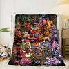 Fnaf Charakter Collage Decke Flanelldecke für Bett, Sofa, Camping, Wandern, Picknick Zubehör, Geschenk für Familie Fan Geschenke