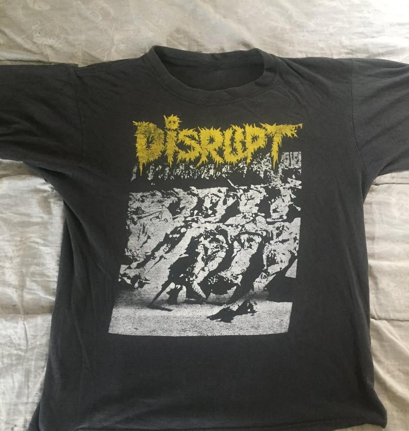 Vtg Disrupt band Adult Cotton Unisex T-Shirt EG426 L