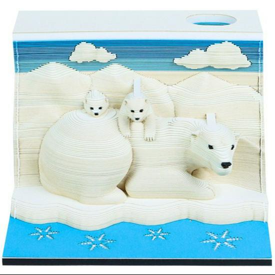 3D Stereoscopic Sticky Note Sculpture 2026 Calendar: Creative Tear-off Convenience Pad and Desktop Ornament