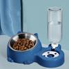 2-in-1 Stainless Steel Pet Bowl - Anti-Spill & Anti-Tip Food & Water Bowl, Suitable for Dogs, Cats, Kittens & Puppies