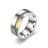 1Pc Fashionable, Fashionable, High-end, Elegant, Narrow Multi-purpose Titanium Steel Ring