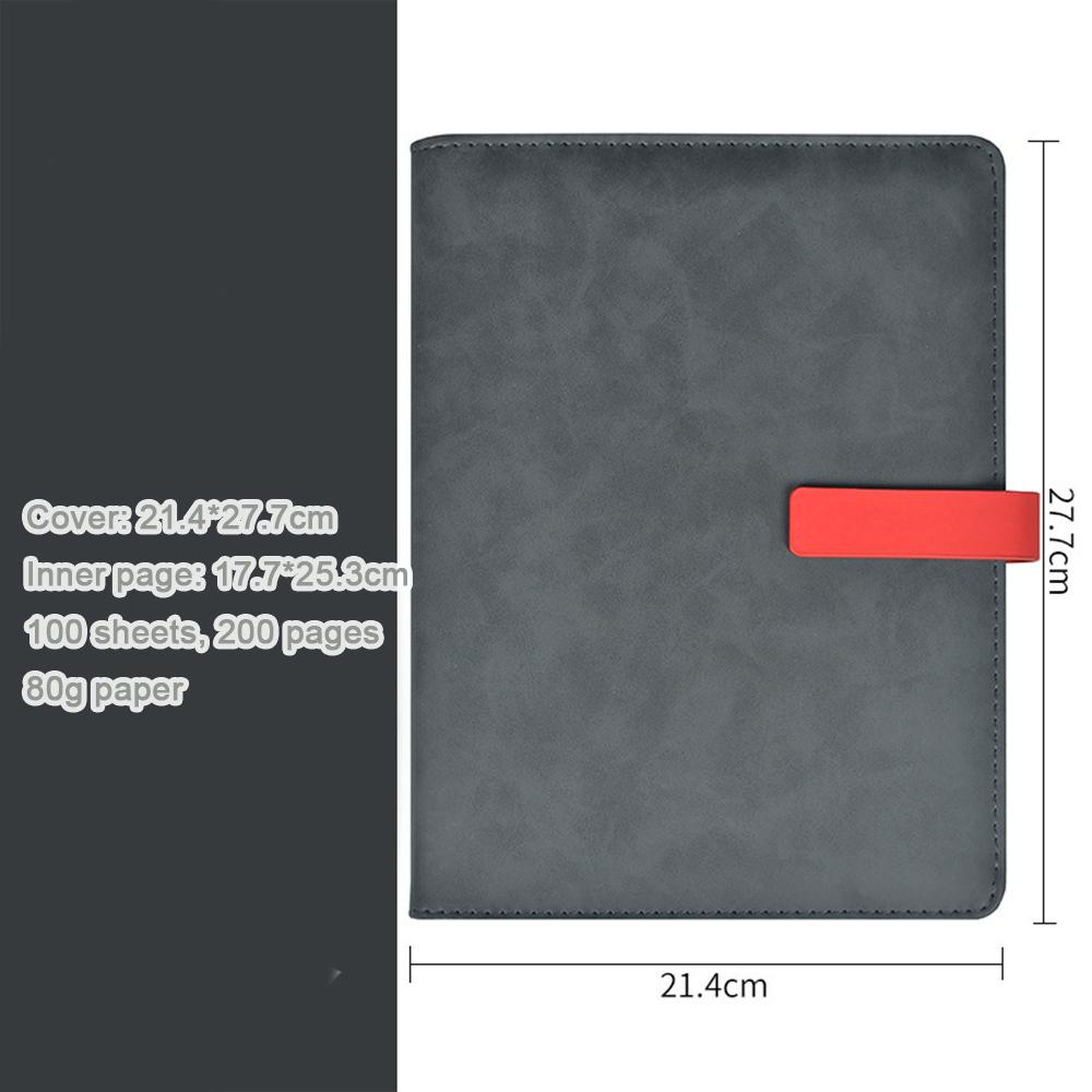 (Logo lze gravírovat) Kožený kroužkový obchodní zápisník velikosti A5, studentský sešit na předměty, deník se zesílenou přezkou, zápisy z pracovních schůzek