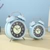 Luminous Metal Silent Alarm Clock, a Battery-Powered Clock for Children's and Students' Bedrooms, Bedside, and Gifts