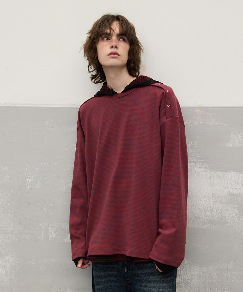 WAAR M1063 Striped T-Shirt_Red