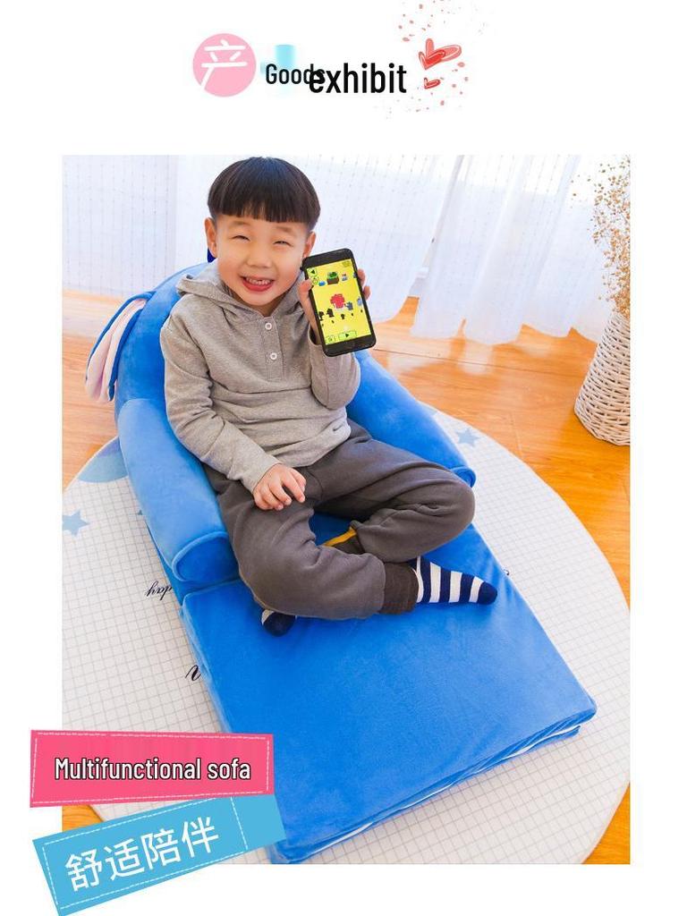 Cartoon Children's Multi-Layer Folding Plush Sofa Bed 