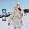 Qiushui Yiren Winter Hooded Down Jacket with Detachable Fox Fur Collar