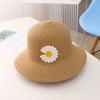 New parent-child sun hat summer straw hat large brim children's sun bucket hat basin hat bag set
