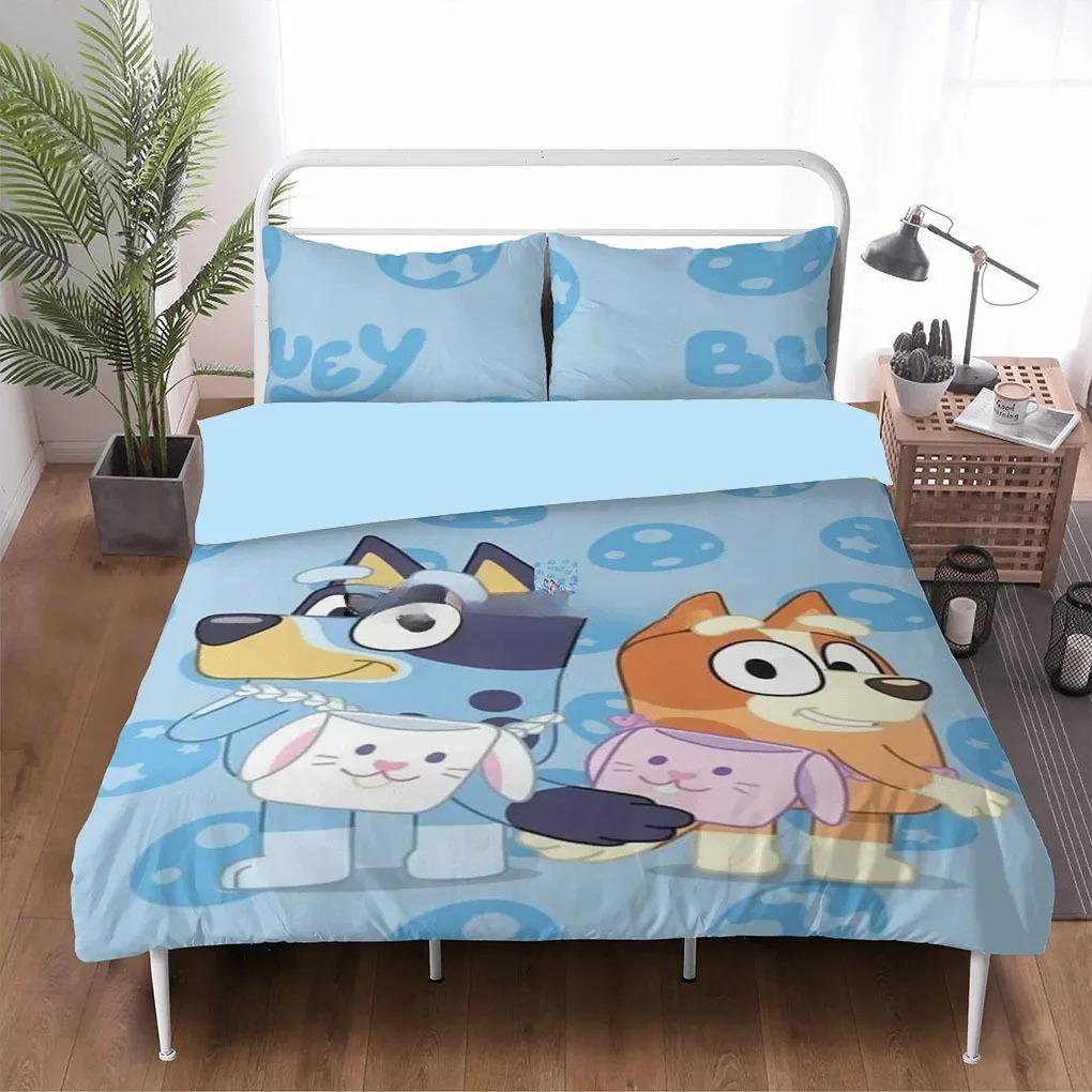 Cartoon Christine-Heler Bedding Sets Exquisite Bed Supplies Set Bluy Duvet Cover Bed Comforter Set Bedding Set Luxury Birthday