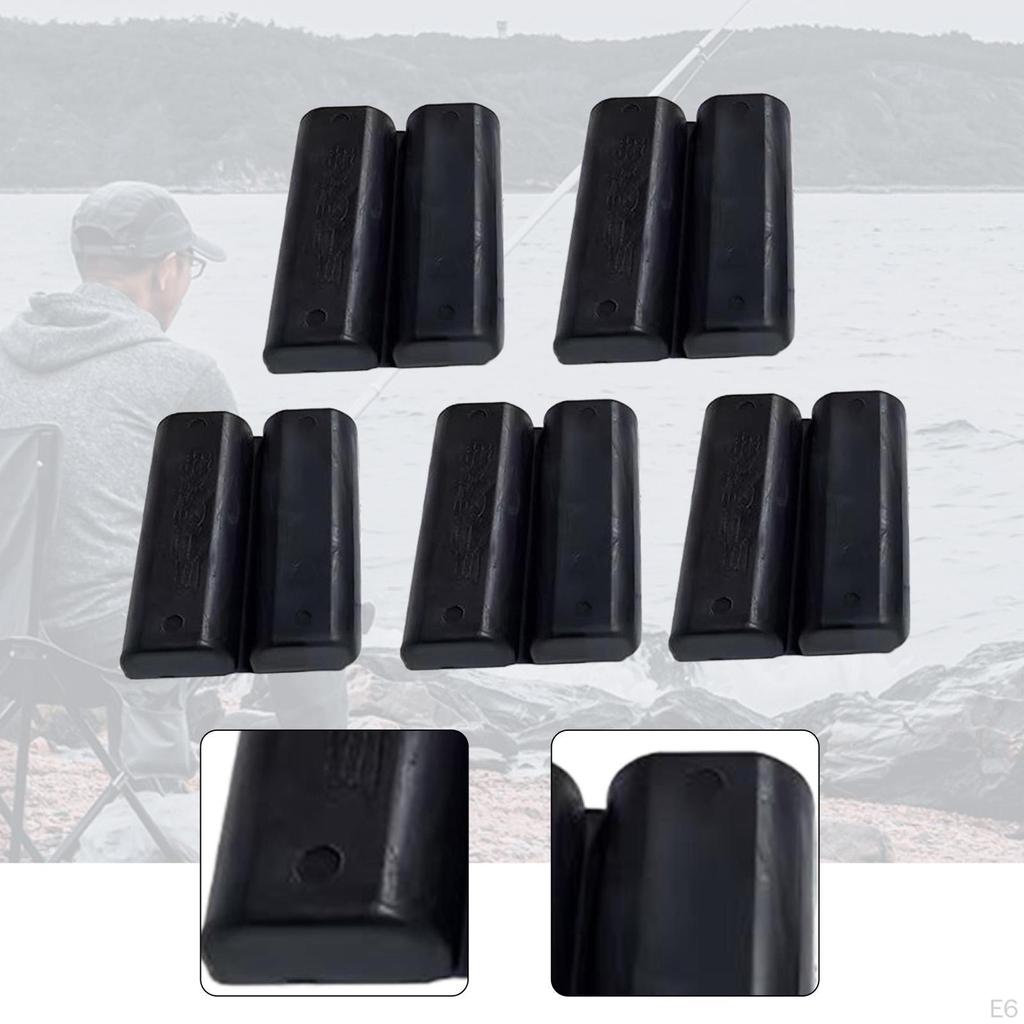 5 Pieces Fishing Rod Fixed Ball Accessories Protector for Various Sizes Poles Straps Binding
