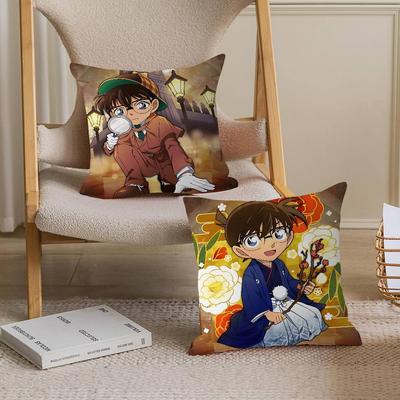 Poszewka na poduszkę z motywem Anime Detektyw C-Conan Personalizowana Poszewka na poduszkę do pokoju dziecięcego Dekoracja na dziką imprezę Poszewka na poduszkę Prezent na urodziny dziecka Baby Shower