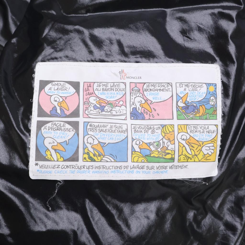 MONCLER Officially licensed MOKA GIUBBOTTO hooded down coat coat 59.8" blackUsed