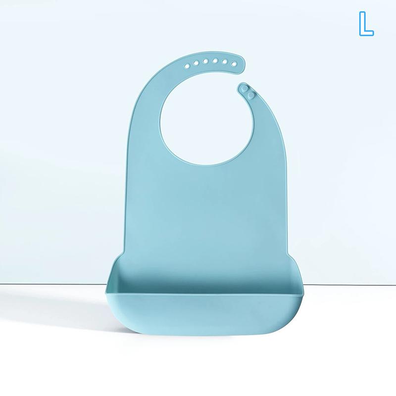 

1 шт. Водонепроницаемый взрослый нагрудник для еды, силиконовый защитник от масла, помощь при инвалидности, фартук, помощь для пожилых людей, фартуки, аксессуары для еды L зелёный