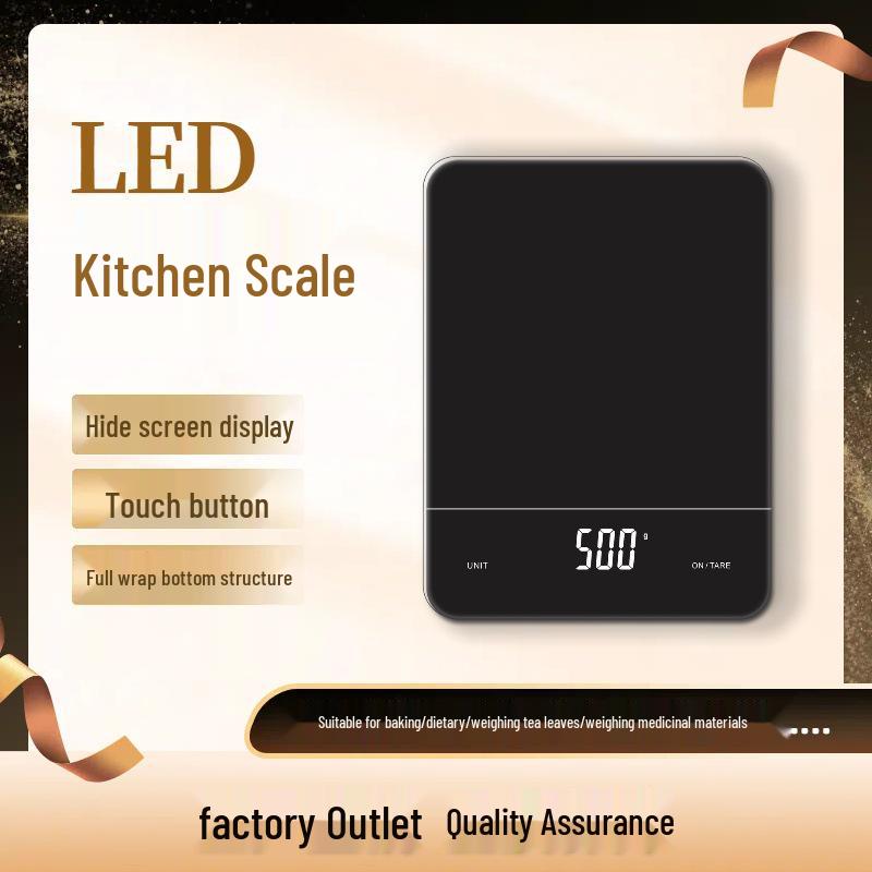 OPPEL Kitchen Digital Scale, 5kg Capacity, 1g Precision, Food & Coffee, LED Display