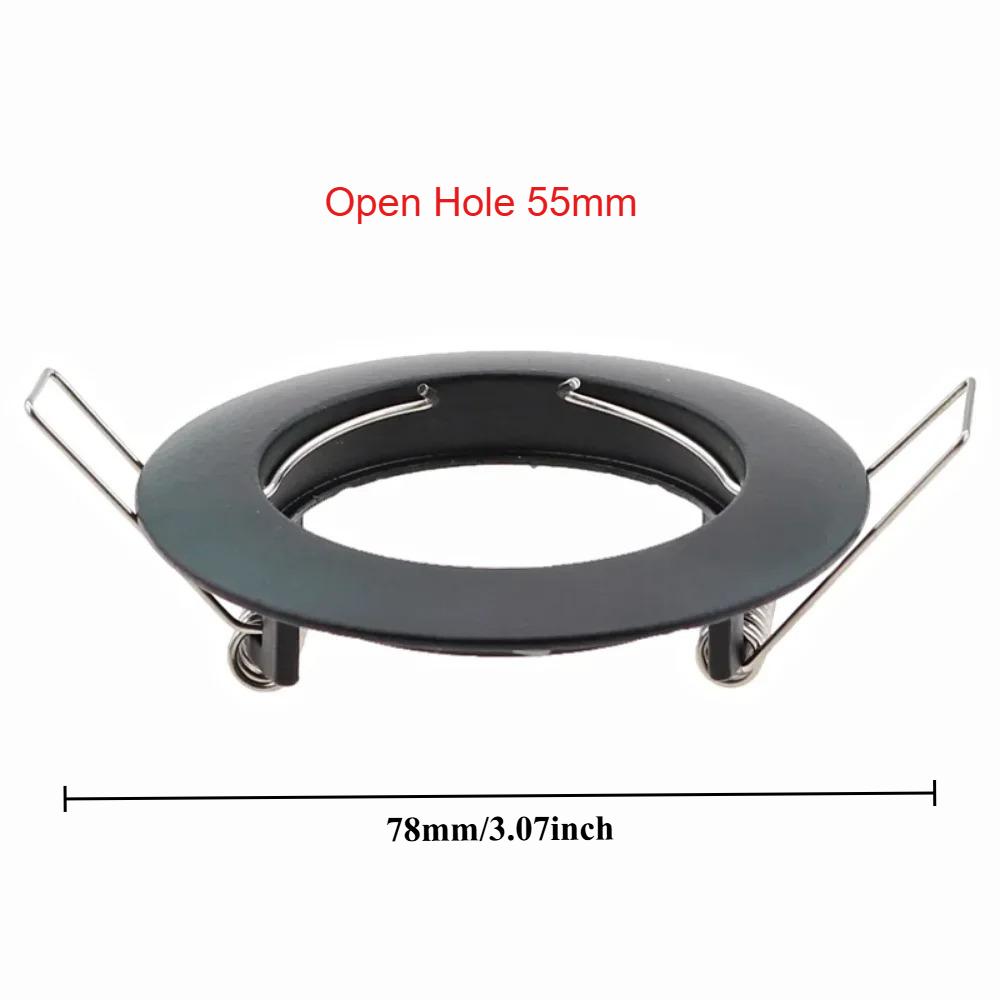 Einbaustrahler GU10 Montagerahmen Strahler GU10 MR16 Fassung Rund 30° Schwenkbare Strahler für LED oder Halogenlampen