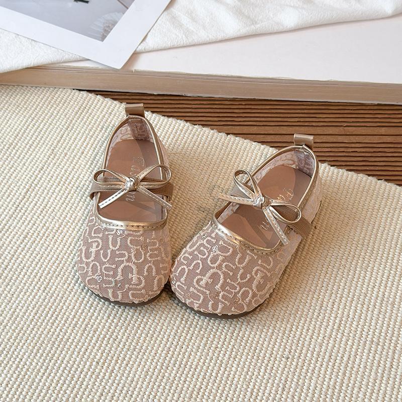 

Summer Kids Shoes Girls Sandals Lace Floral Princess Shoes Children Soft Sole Flat Party Dress Breathable Shoes 21-30 21 золотой