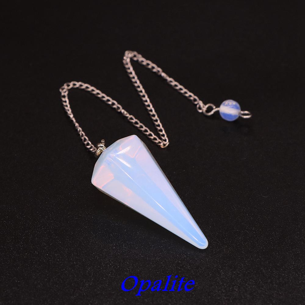 Natural Stone Quartz Agates Pendant Reiki Healing Crystal Cone Amethyst Charm Gems Pendulum Chakra Wicca For Divination Dowsing