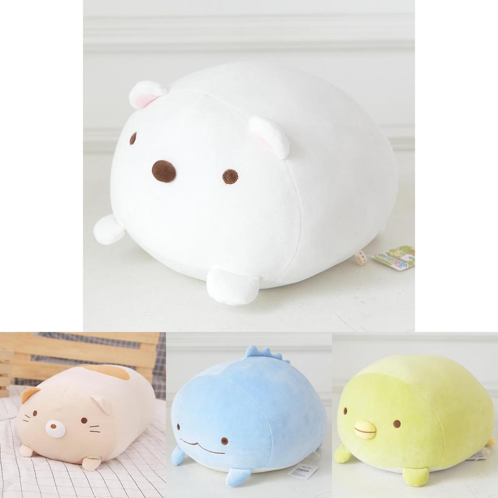 Adorable San-x Sumikko Polar Bear Kitty Dinosaur Plush Stuffed Pillow Toy For Comfort