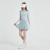 E.PARCA Vertical Pouch Pleated Skirt (Sky Blue)