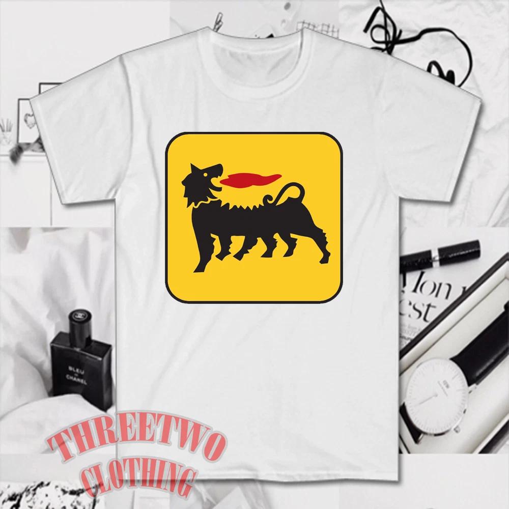 Agip Car Racing Men s White Size S to 5XL S