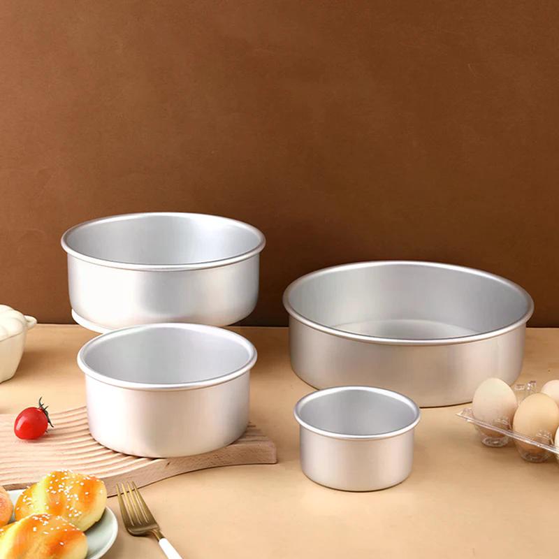 1pc Cake Mould Aluminum Alloy Round Pudding Cheesecake Mold Cake Mold Baking Mould With Removable Bottom Cake Mold Kitchen Tools