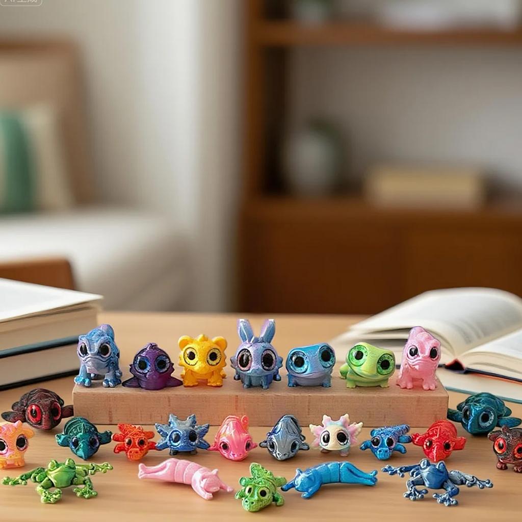 3D Printed Animals Toys, Figures Desk Pet, Christmas Advent Calendar For Kids, Birthday Gift For Boys And Girls, Party Favors, Including Dragons