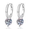 2026 New Style Unique Shape S925 Sterling Silver 1Ct*2 VVs1 Moissanite Diamond Hypoallergenic Hoop Earrings Engagement Gift