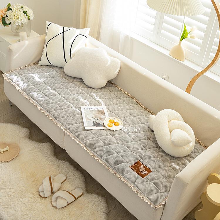 

Простая подушка для дивана, чехол для подушки дивана из шенилла, универсальный чехол для дивана от кошачьих царапин на все сезоны, нескользящий чехол 50 * 50Cm (without strap)