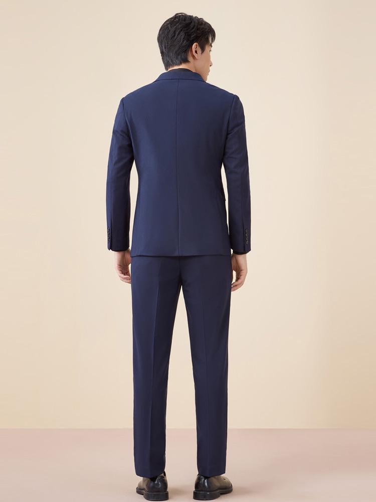 Men's Autumn/Winter Double-Breasted Suit Set - Professional Business Attire for Hotel Managers