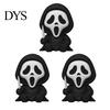 Compact Desktop Sculpture Mini Screaming Skeleton Figurine, 3D Printed Collectible Black And White Spooky Gift Ornament, Creepy Statue for Shelf Decor