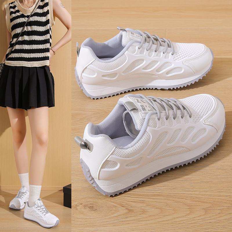 

Super soft and high-value student sports shoes mesh breathable spring and autumn new thick-soled dad shoes casual running shoes hongjie35 серый