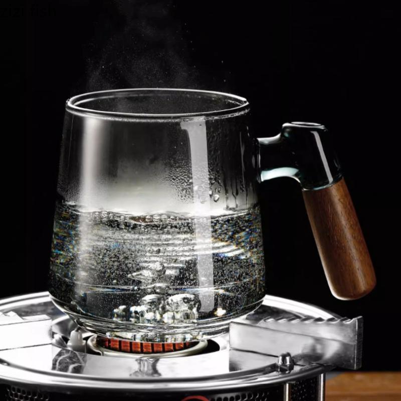 Tekanna i glas Tekopp Teinfuser Te Vatten Separator Filter Tekanna Vattenkokare Te Bryggningsredskap Eftermiddagste Teservis