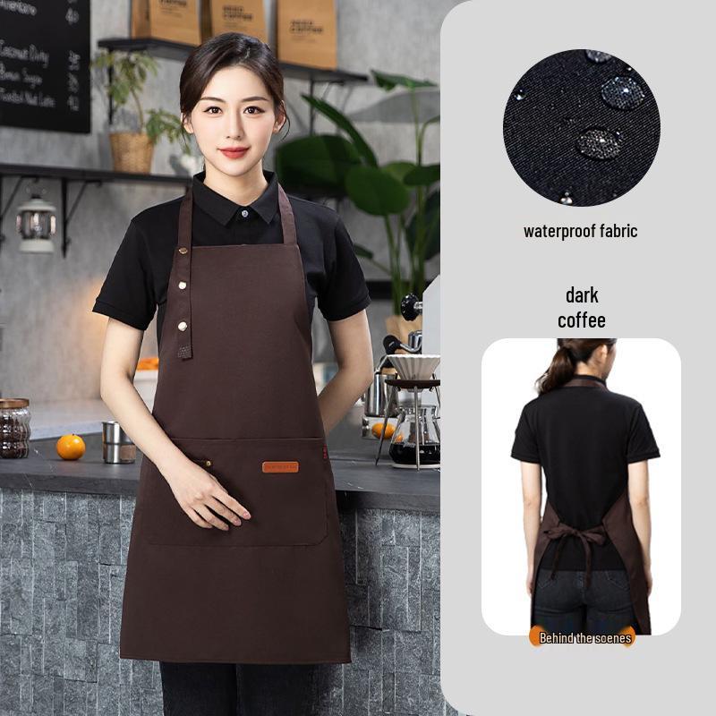 Custom Logo Waterproof Oil-Proof Apron with Adjustable Strap for Winery, Gift, or Catering Use