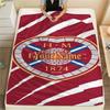 1PC Heart Football Custom Name Patterned Flannel Blanket Suitable For All Seasons For Home Decor Warmth And Comfort Gifts Holiday Present
