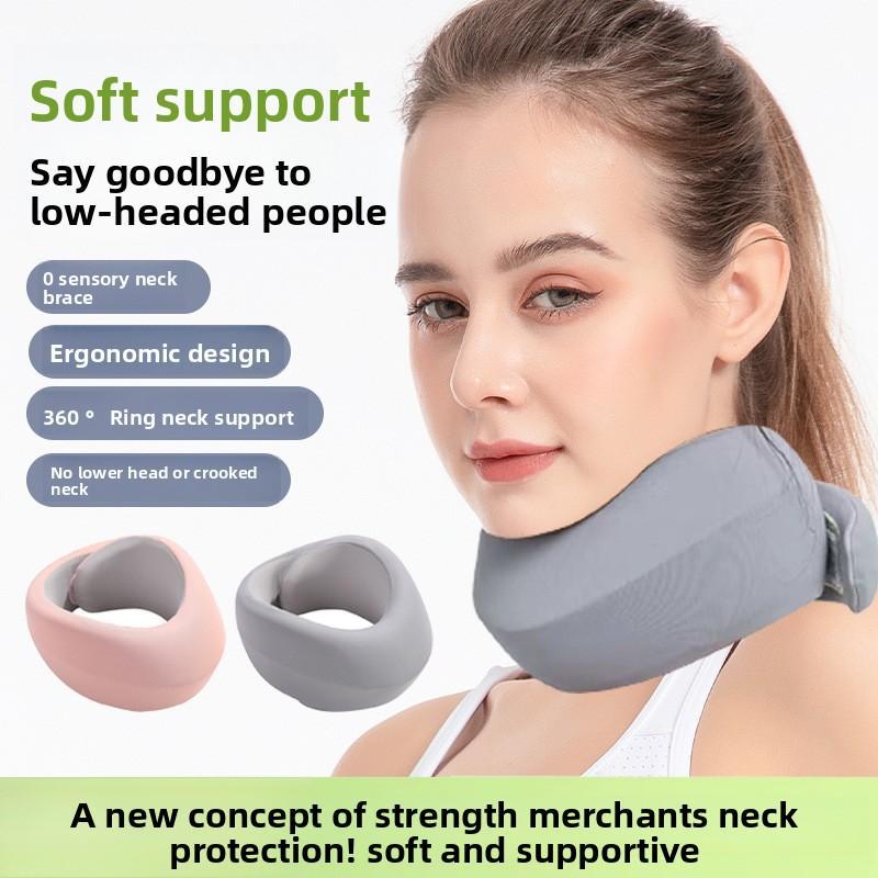U-shaped Pillow Anti-bow Three-dimensional Neck Cover Neck Tilt Correction Latex Pillow Business Trip Flight High-speed Rail Nap Artifact