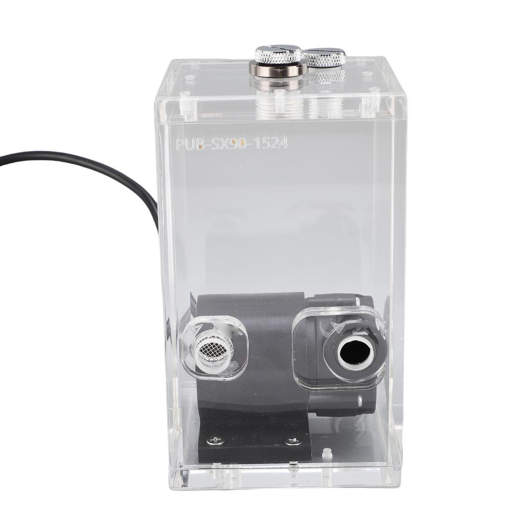 Brushless PC Water Cooling Pump Water Tank Combo 850mL Capacity Reservoir 7m Pump Head G1 4 Interface 16.2W 1.35A