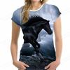 Animal Printed Clothes for Summer, 3D Printed Girls' Short Sleeved Tops, Women's T-shirts, and T-shirts