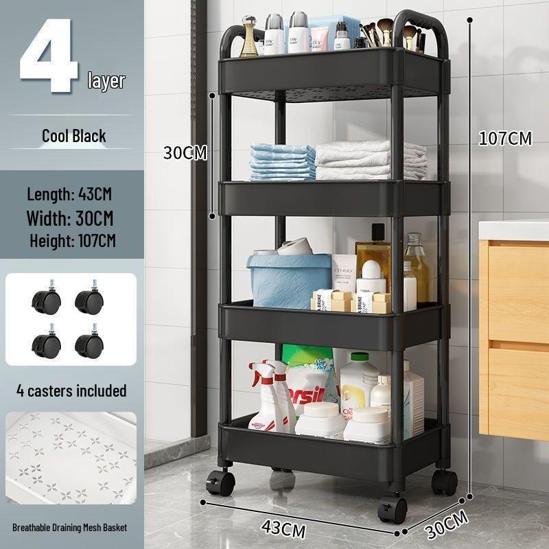 Three-Tier Beauty Salon Storage Cart for Hair and Spa Tools