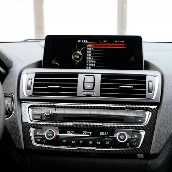 Real Carbon Fiber Auto car CD AC Panel Decoration sticker For BMW F20 2012-2015