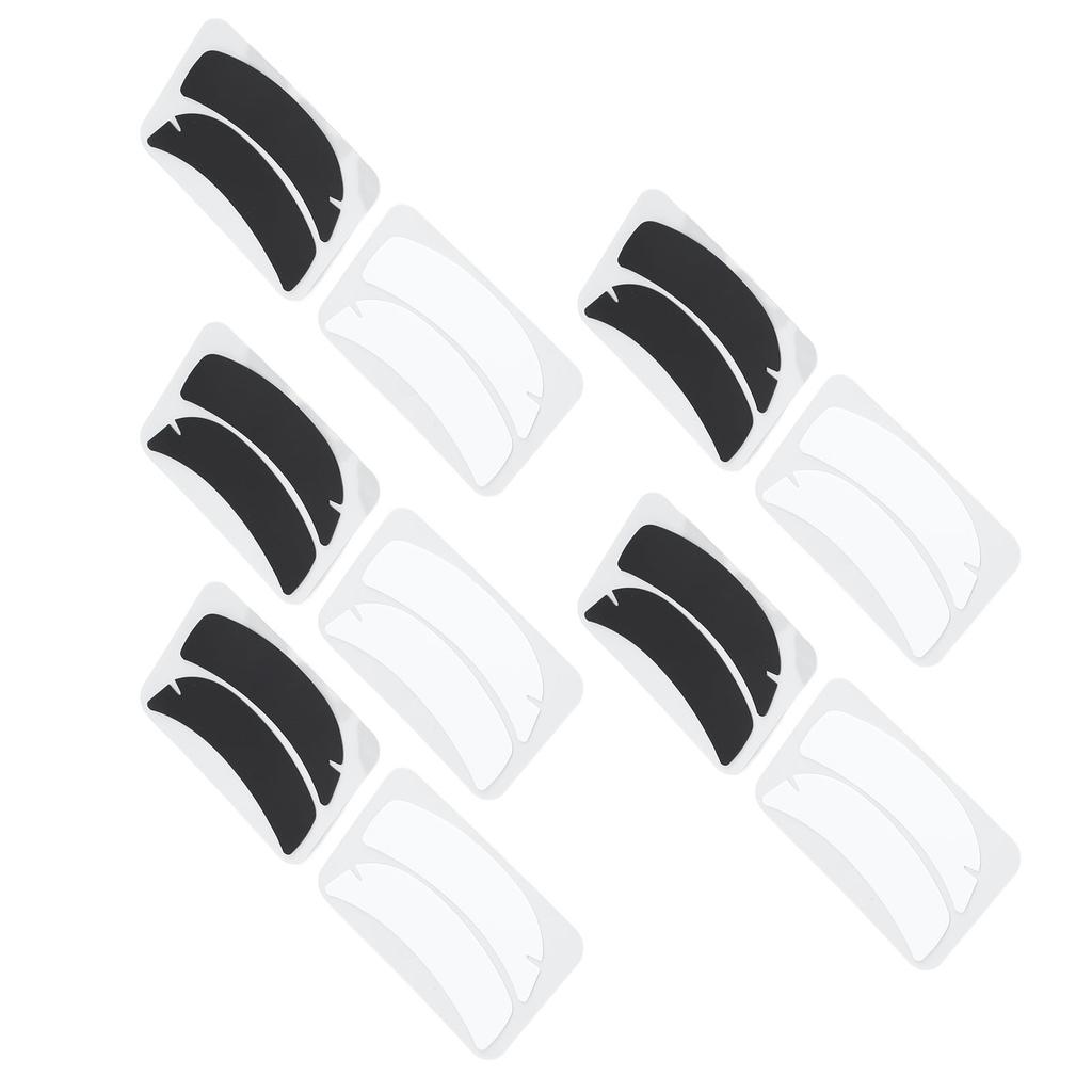 10 Pairs Eyelash Extension Gel Pad Reusable Silicone Lash Extension Gel Pad Notched Black White