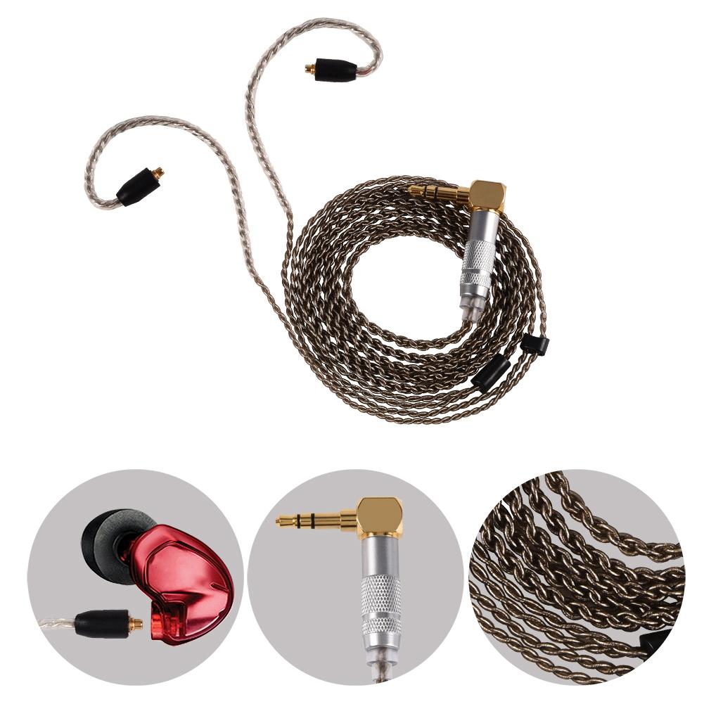 

MMCX Silver Plated Pure Copper Earphone Cable for Shure SE215 SE535 SE846 Black Bend