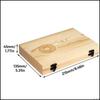 Wooden Coin Storage Box Display Commemorative Collectible Case - 50