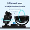Dual Head 24V USB Car Fan - Powerful Summer Oscillating Fan