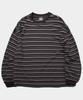 SOMEPLACE MAN Multi-Stripe Raglan Striped Layering Long Sleeve [Brown]